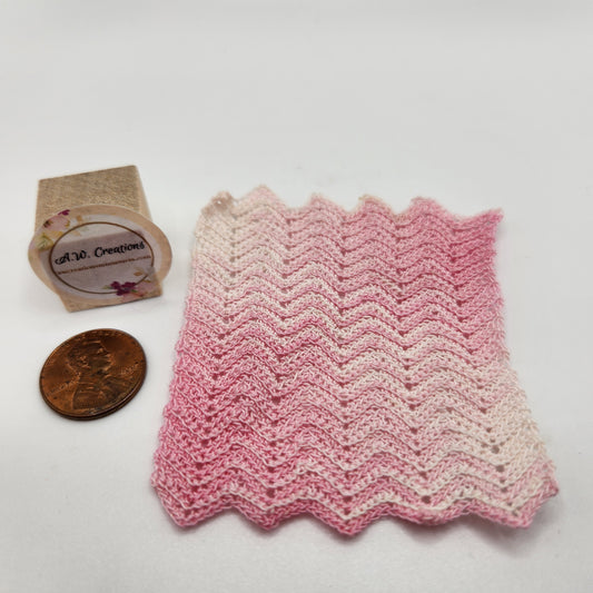 Crochet Afghan Blanket - Variegated Pink