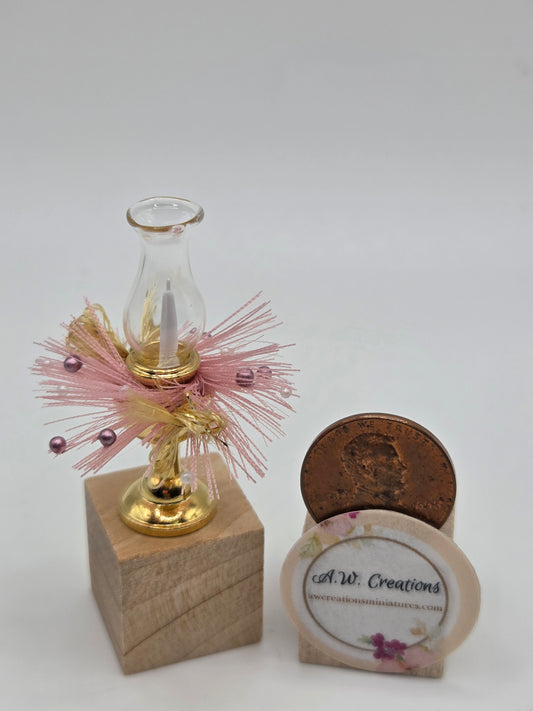 Pink & Gold Hurricane Arrangement