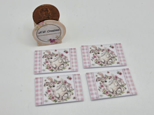 Placemats - Bunnies Pink