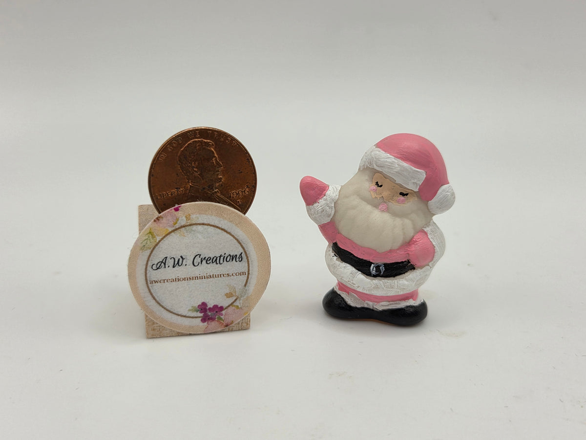 Porcelain Santa Figure - Pink