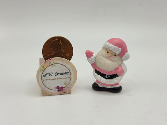 Porcelain Santa Figure - Pink