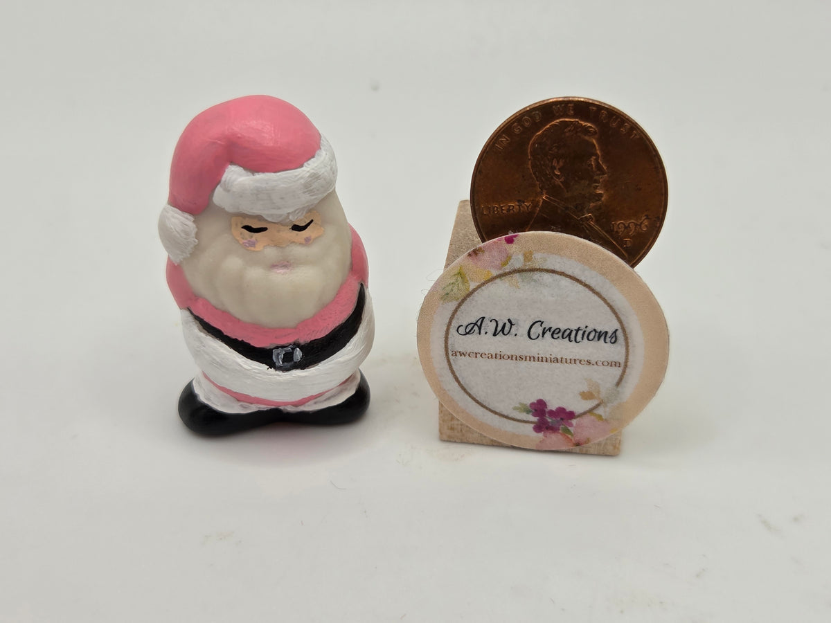 Porcelain Santa Figure - Pink