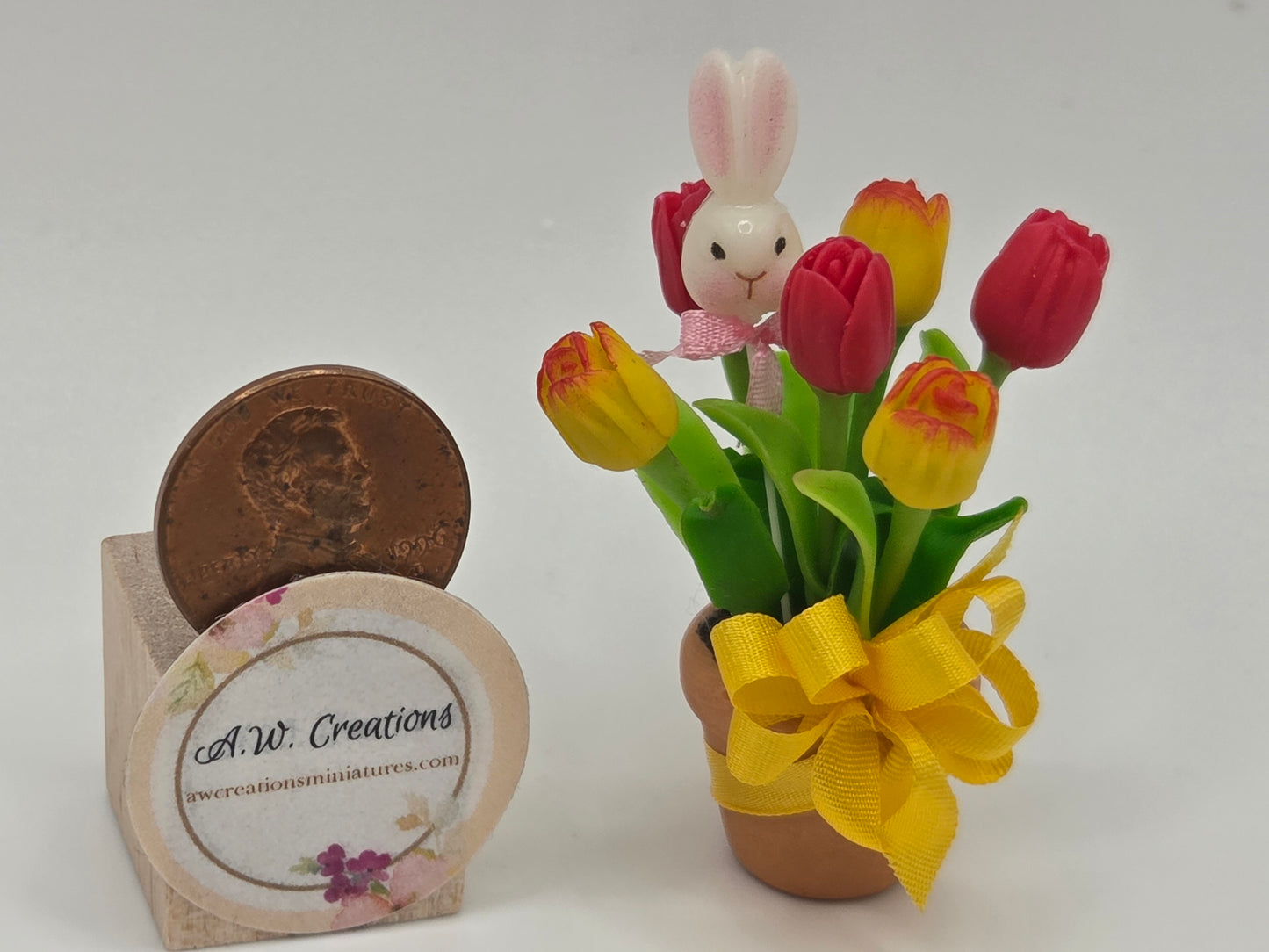 Potted Tulips - Red & Yellow