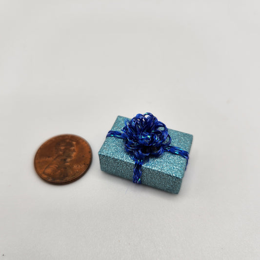 Present - Aqua with Blue Bow