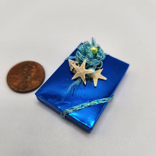 Present - Blue with Seashells