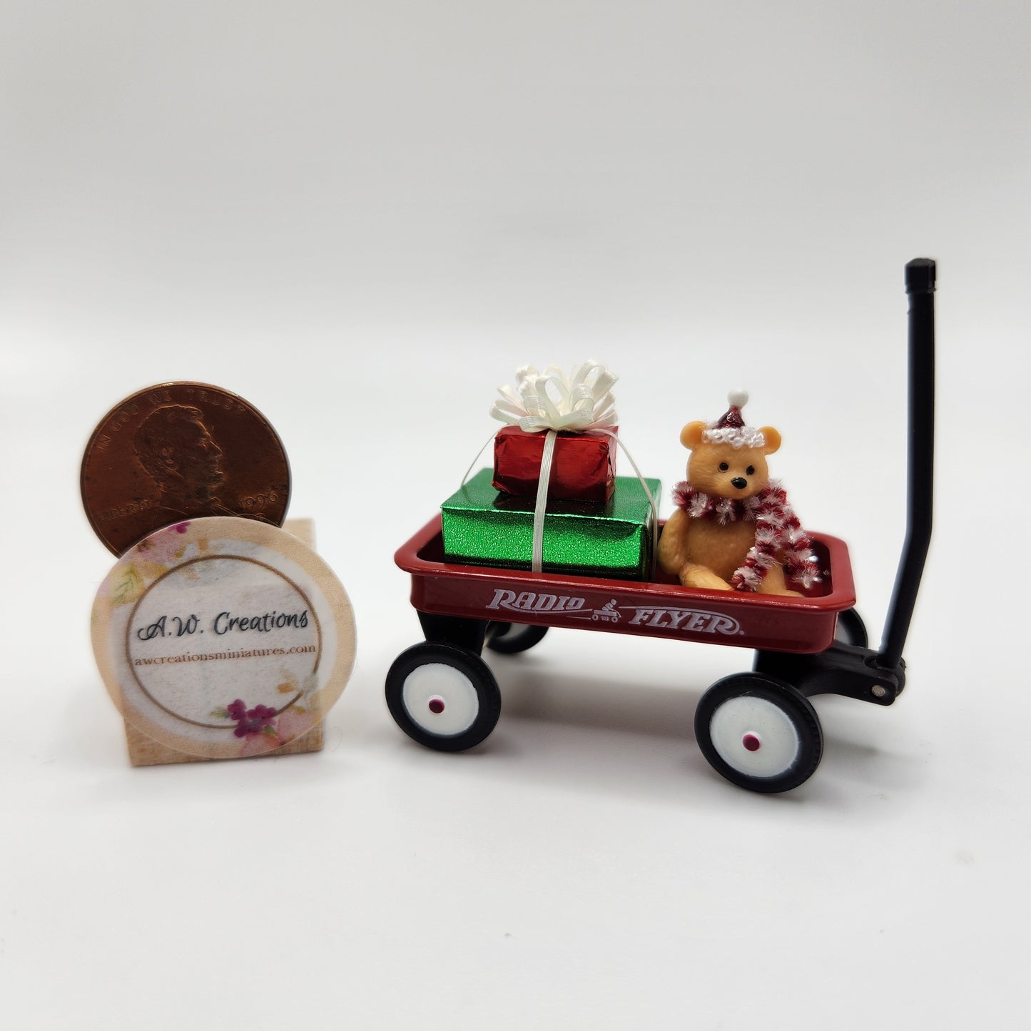 Radio Flyer Wagon with Bear & Gifts - Red & Green