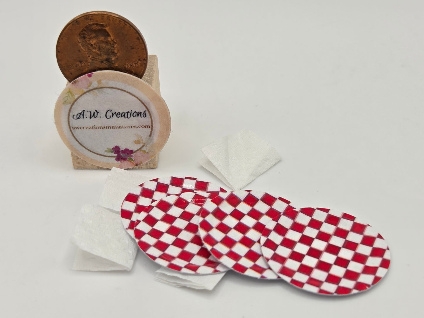 Paper Plates - Red & White Checkered