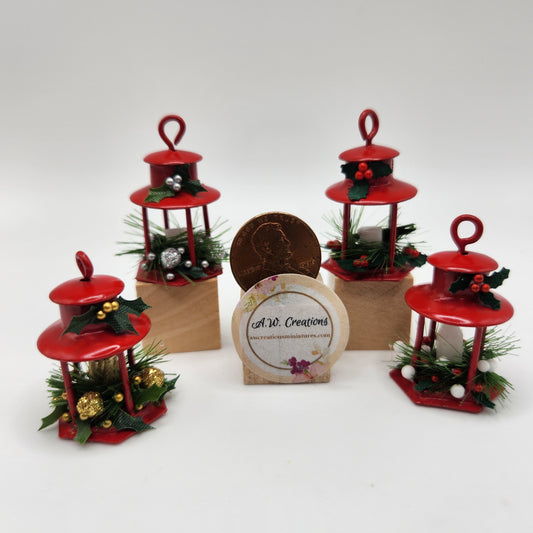 Red Lantern Candle Holder