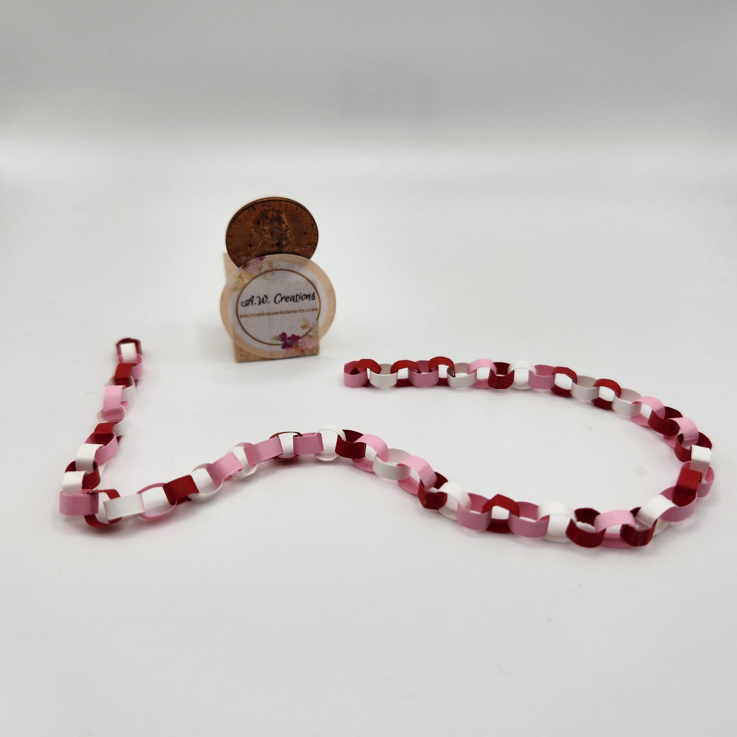 Paper Chain - Red, Pink & White