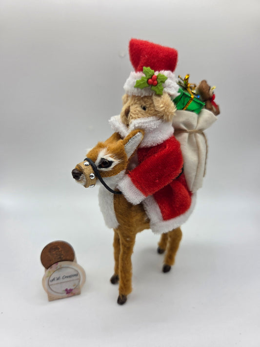 Santa Bear on Reindeer