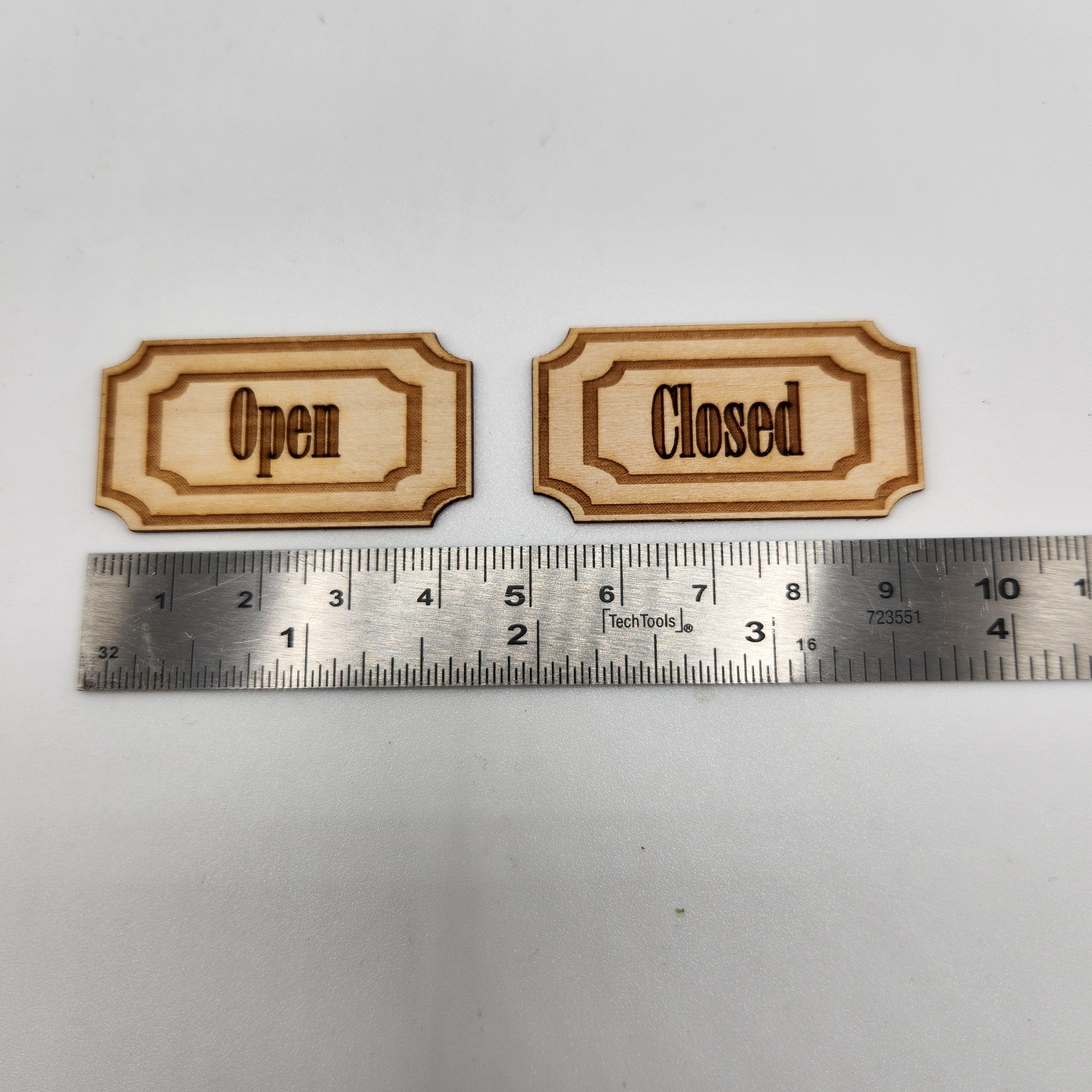 Wooden Sign - Open/Closed – A.W. Creations Miniatures