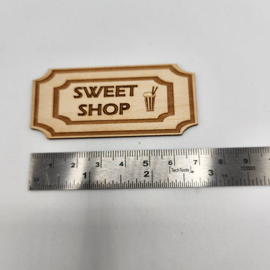 Wooden Sign - Sweet Shop