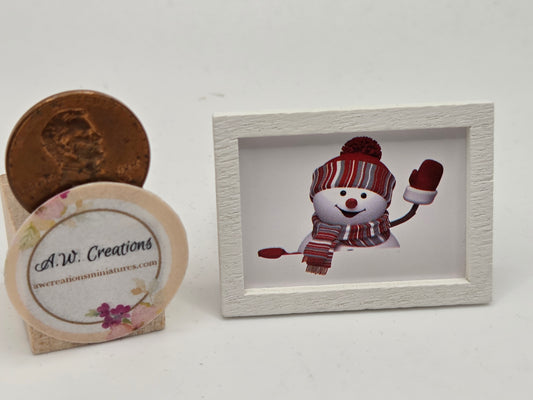 Christmas Framed Picture - Snowman