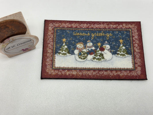 Door Mat - Snowmen