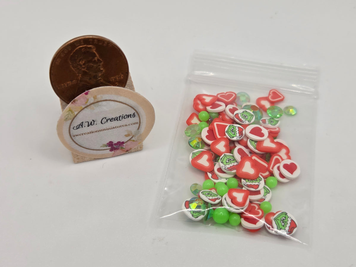 Polymer Clay - Christmas Monster Hearts