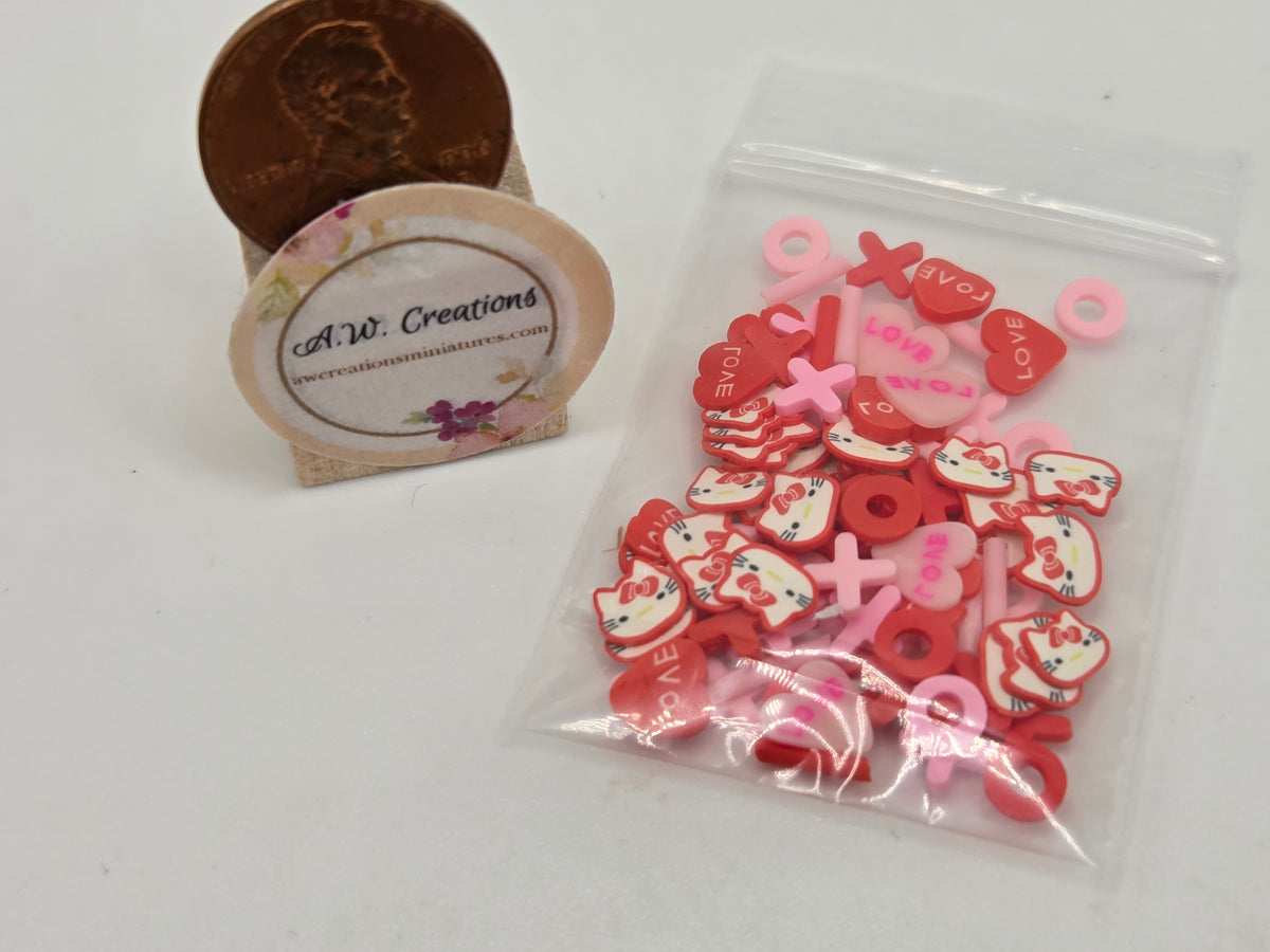 Polymer Clay - Red Kitty XO