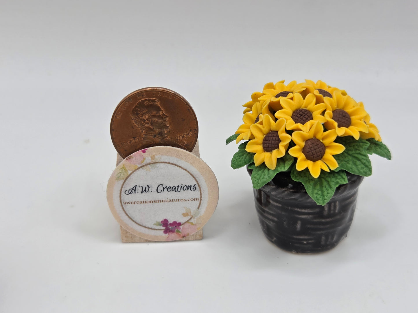 Sunflower Arrangement - Black Ceramic Pot