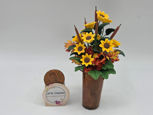 Sunflower Arrangement - Rustic Container