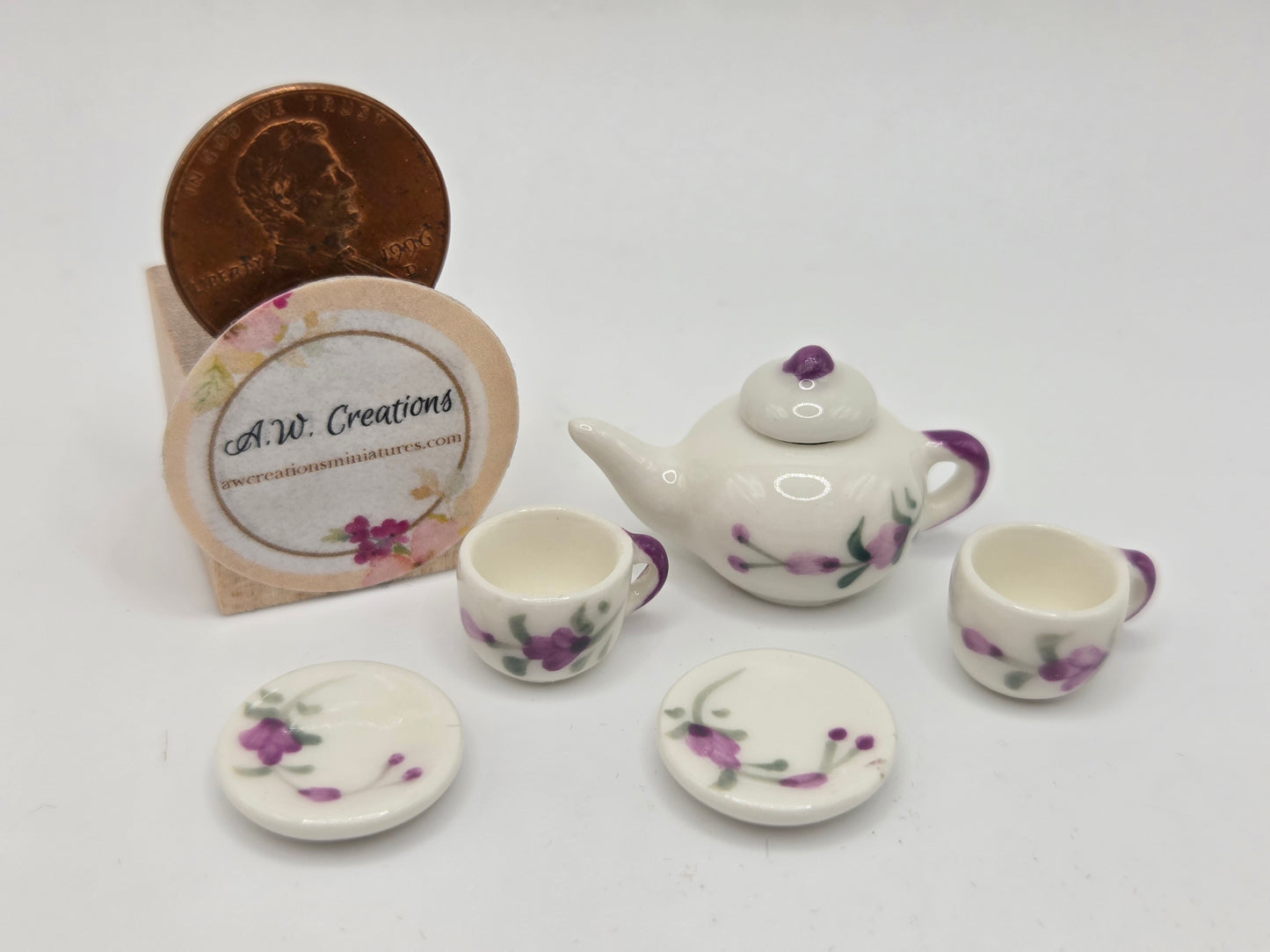 Tea Set - Purple Flower