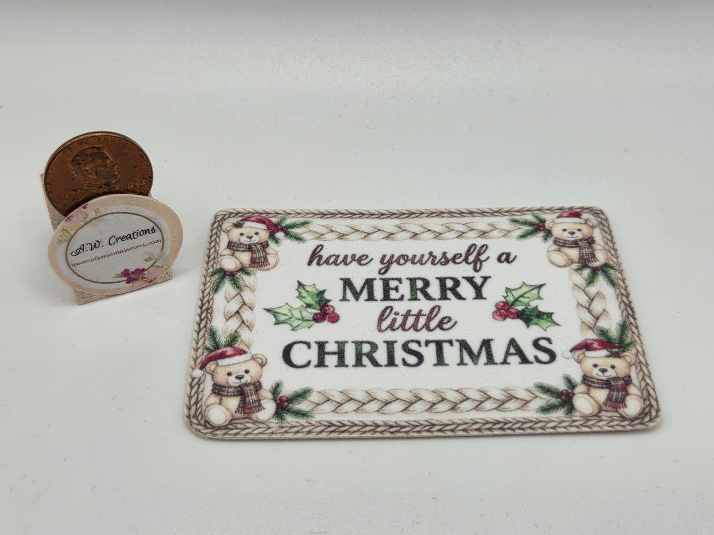Door Mat - Merry Little Christmas Bears