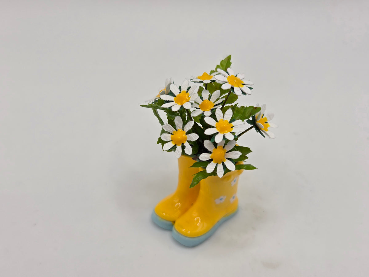 Rain Boot Daisy Pot