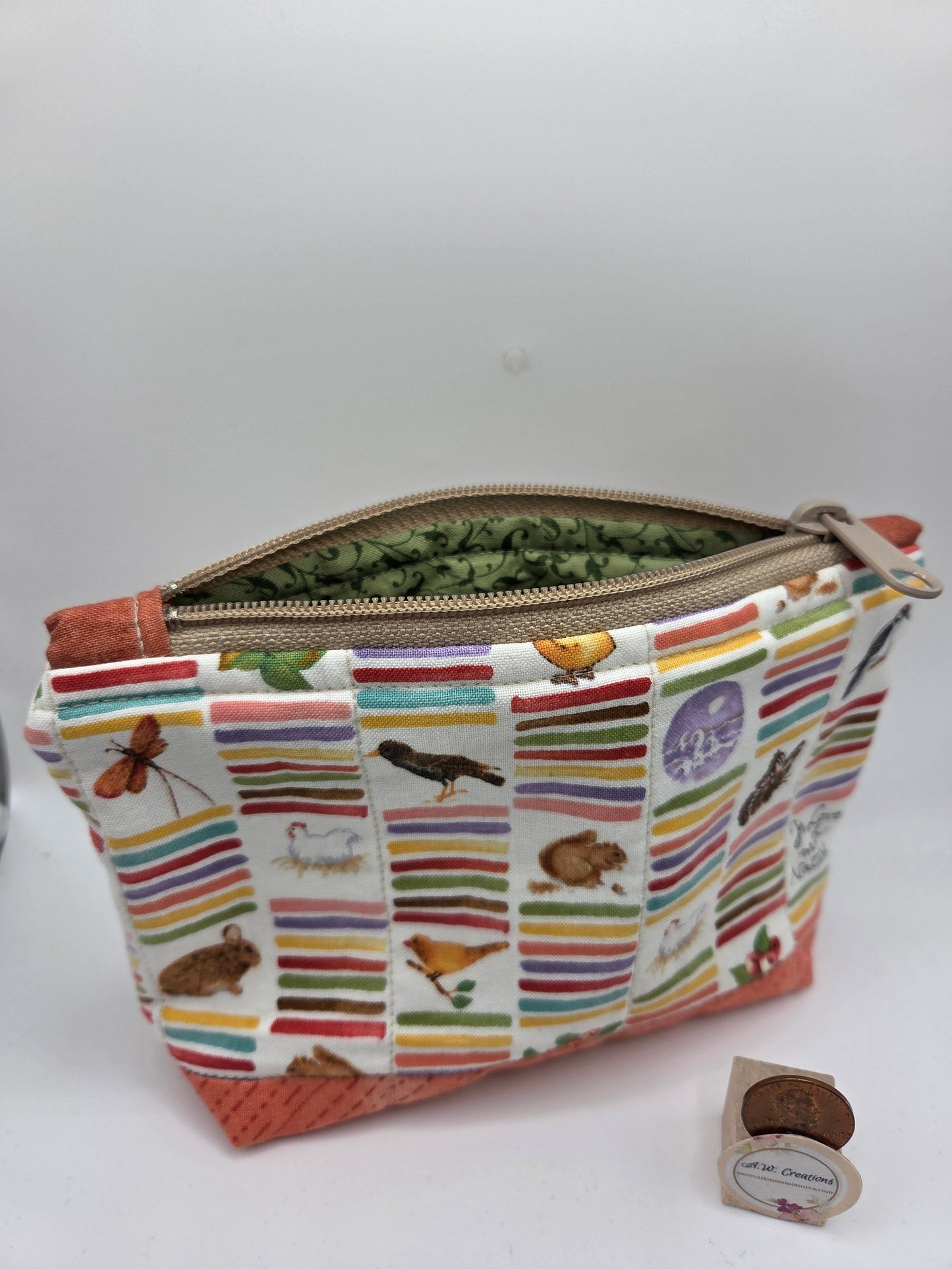 Logo Zipper Bag - Orange Nature