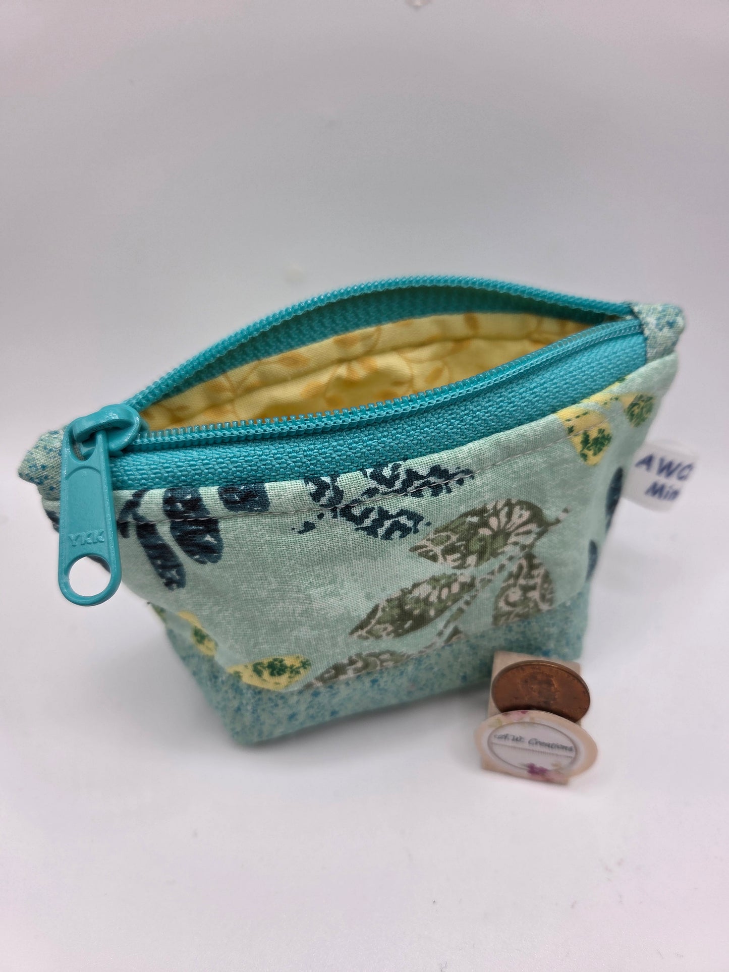 Logo Zipper Bag - Aqua Teal