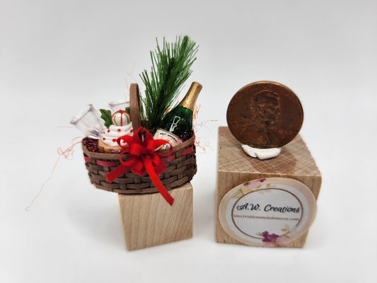 Christmas Gift Basket with Champagne