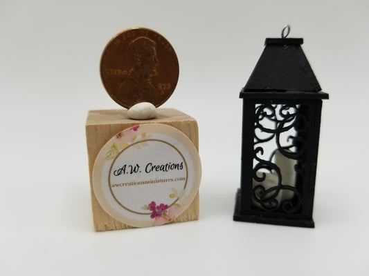 Black Lantern with 3 candles
